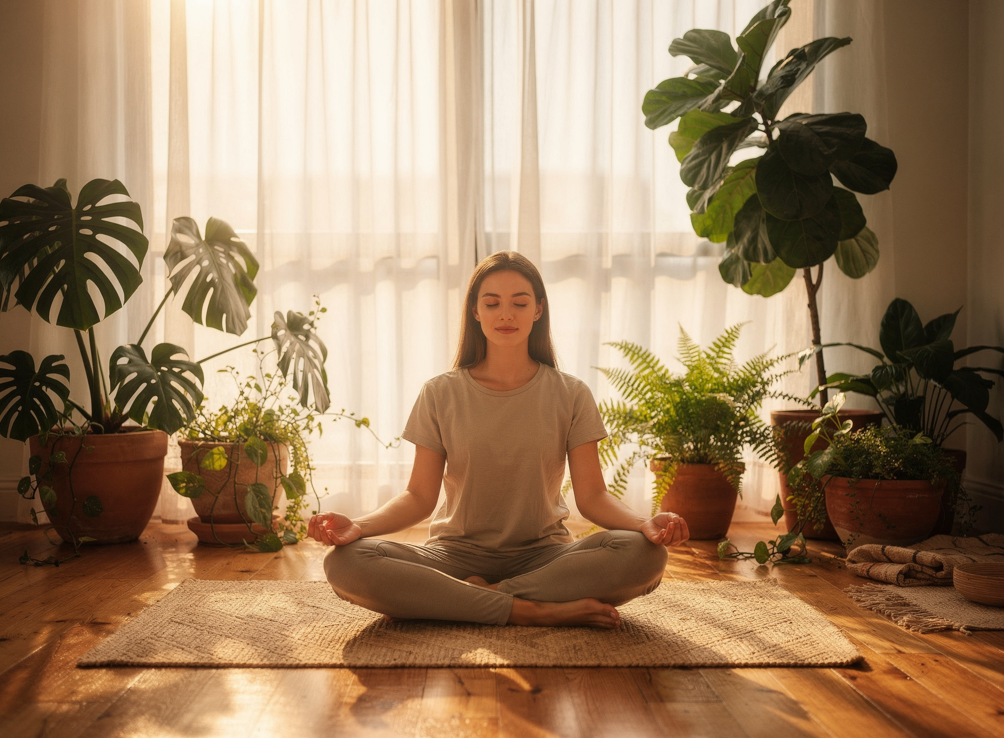 Yoga Studio mit natürlichem Licht